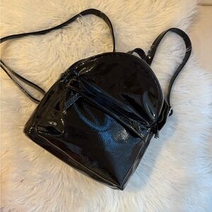 WILD FABLE Black Patent Backpack